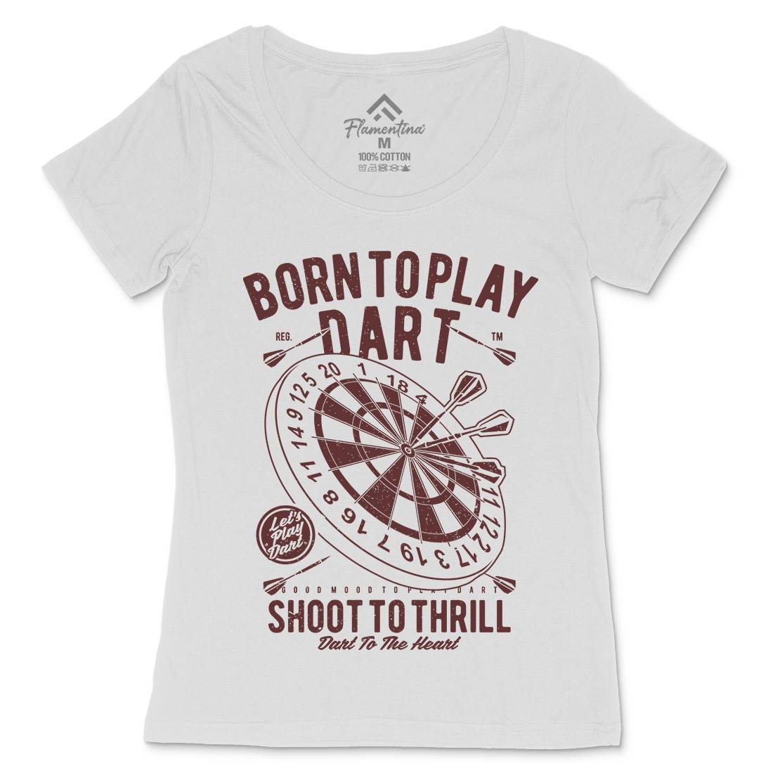 Born To Play Womens Scoop Neck T-Shirt Sport A622