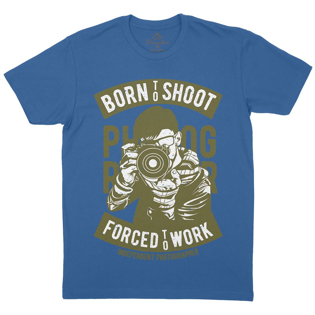Born To Shoot Mens Crew Neck T-Shirt Media A623