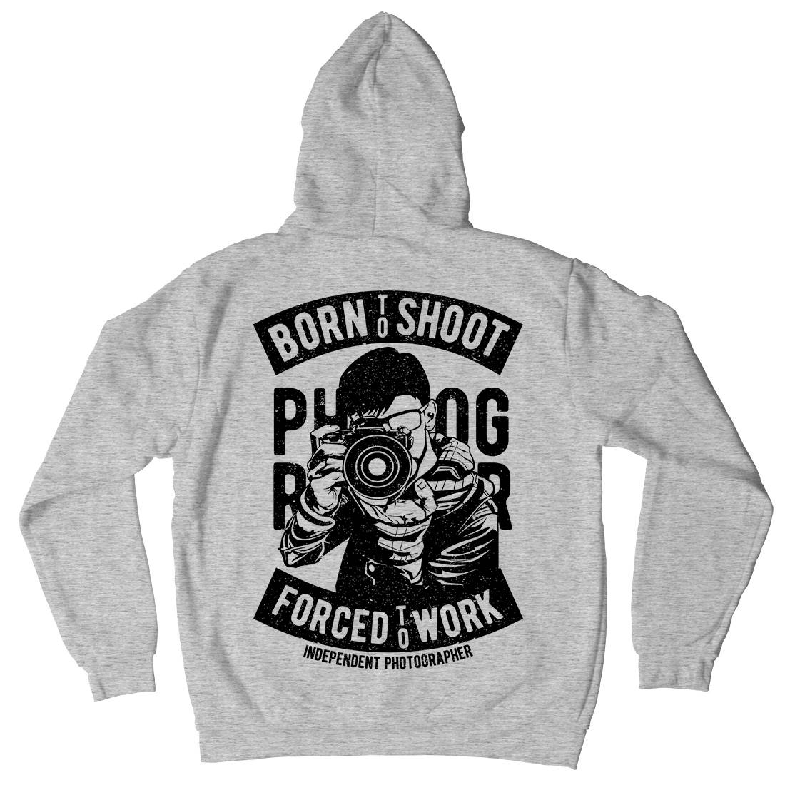 Born To Shoot Mens Hoodie With Pocket Media A623