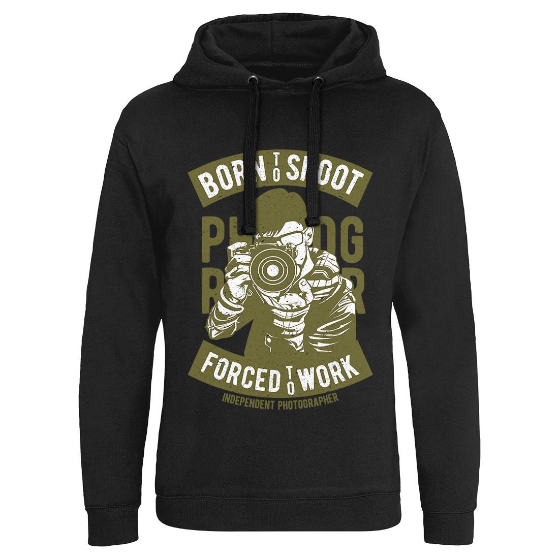 Born To Shoot Mens Hoodie Without Pocket Media A623