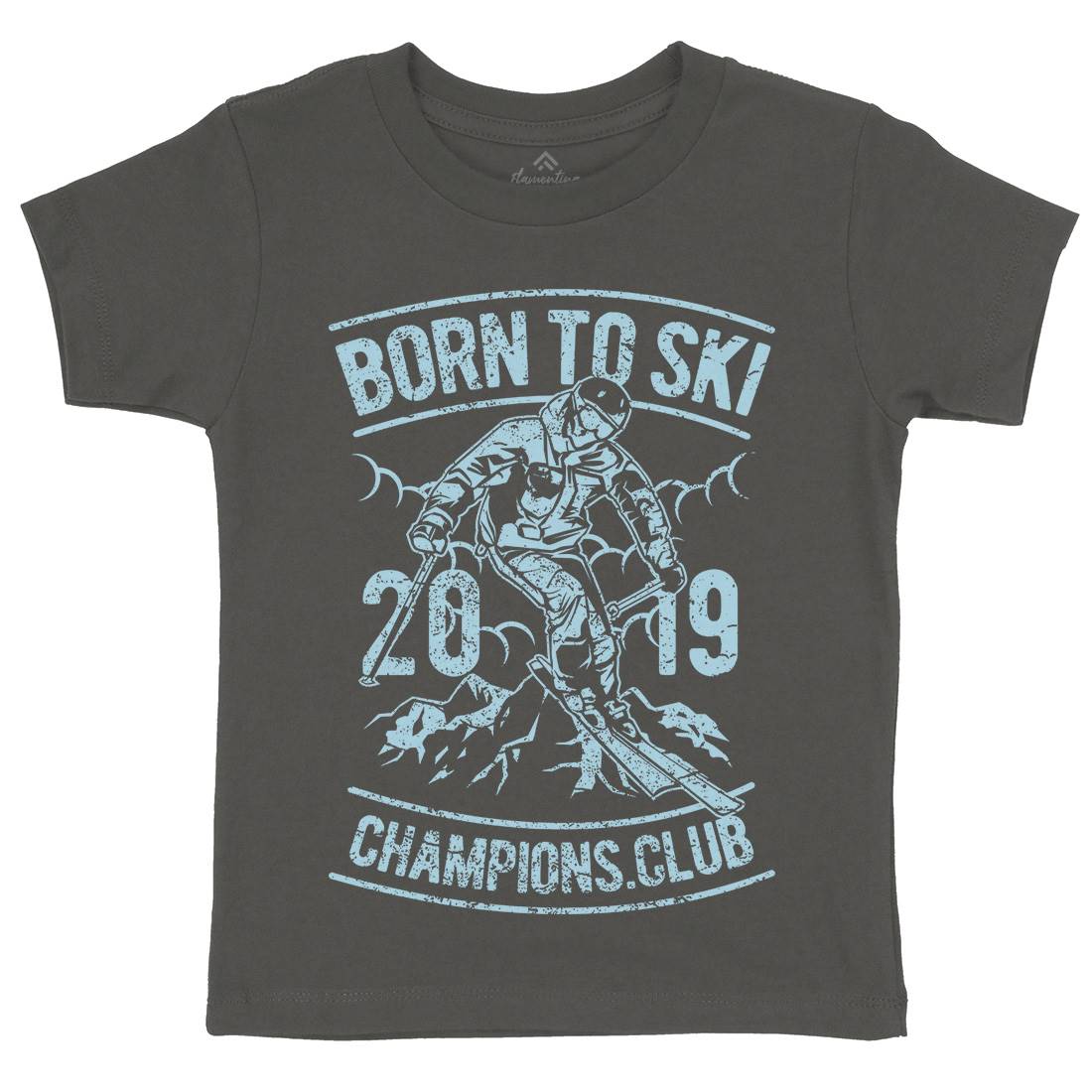 Born To Ski Kids Crew Neck T-Shirt Sport A624
