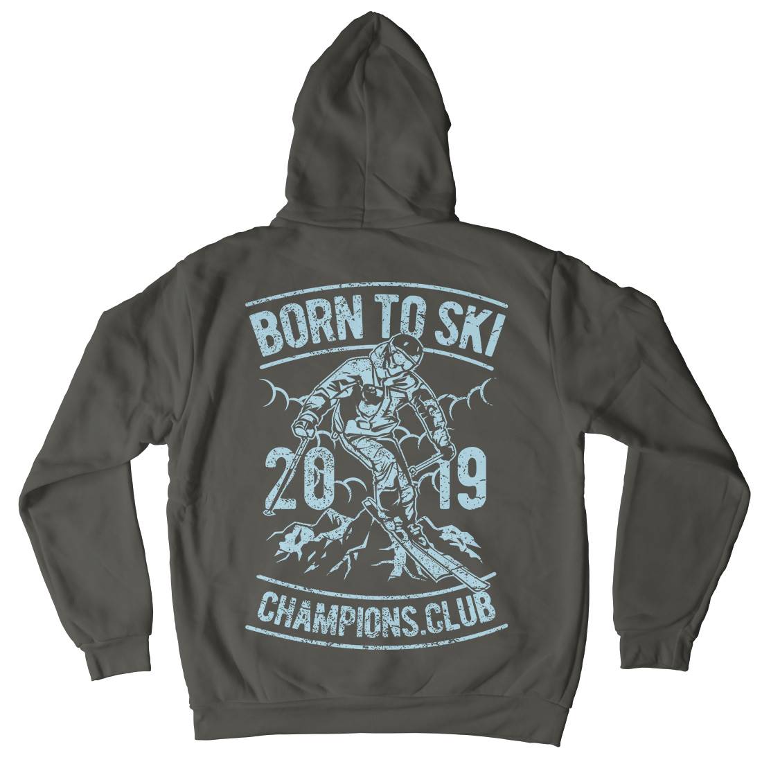 Born To Ski Kids Crew Neck Hoodie Sport A624