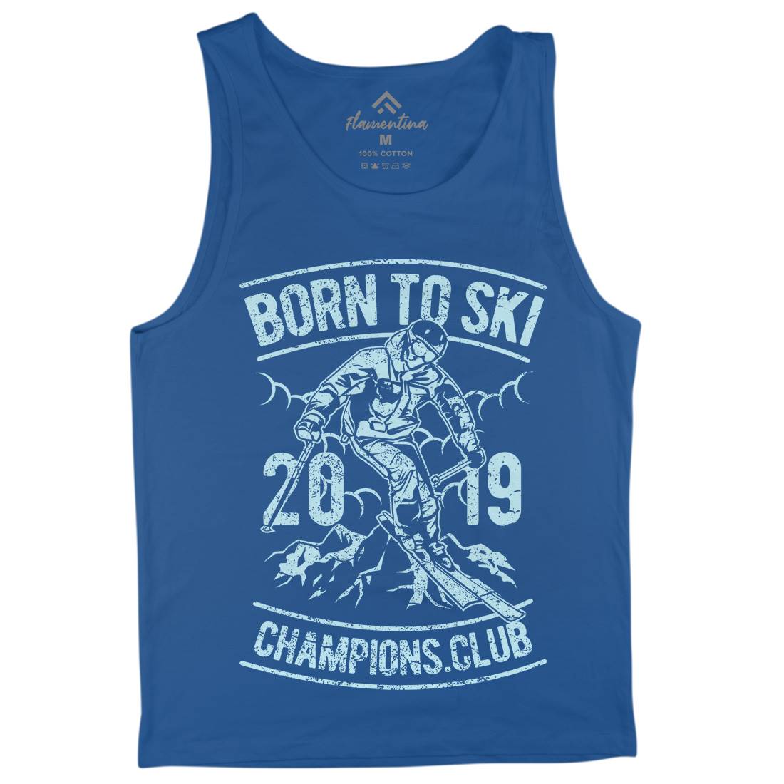 Born To Ski Mens Tank Top Vest Sport A624