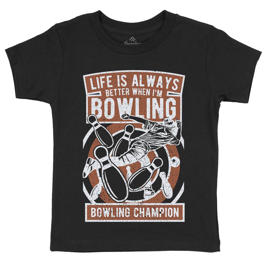 Bowling Champion Kids Organic Crew Neck T-Shirt Sport A625