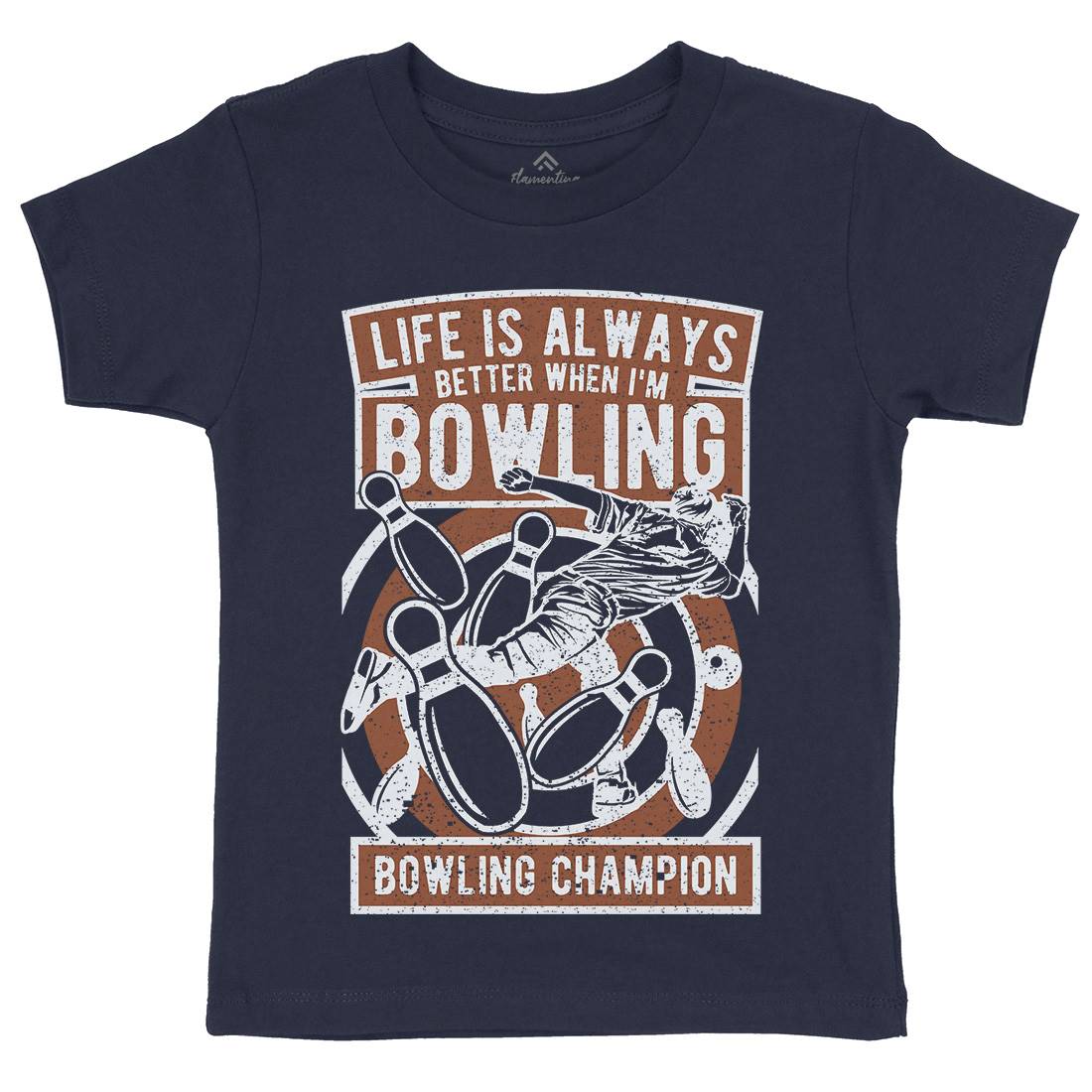 Bowling Champion Kids Organic Crew Neck T-Shirt Sport A625