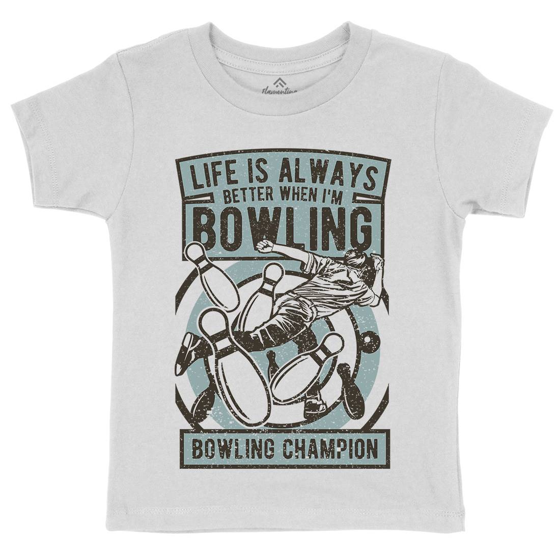 Bowling Champion Kids Crew Neck T-Shirt Sport A625