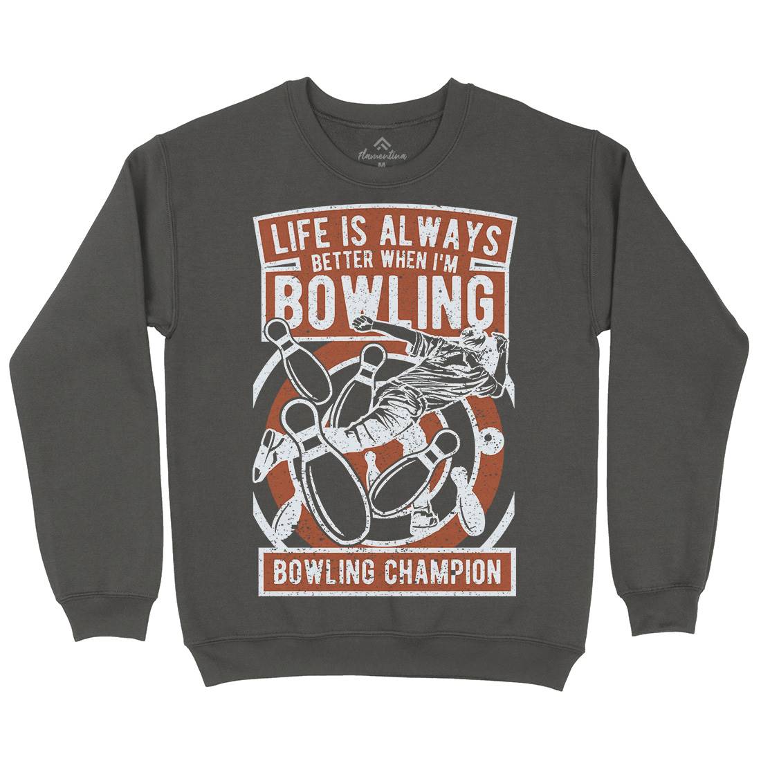 Bowling Champion Mens Crew Neck Sweatshirt Sport A625