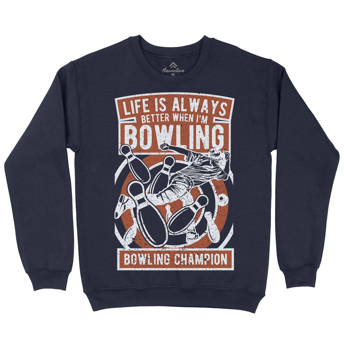 Bowling Champion Mens Crew Neck Sweatshirt Sport A625