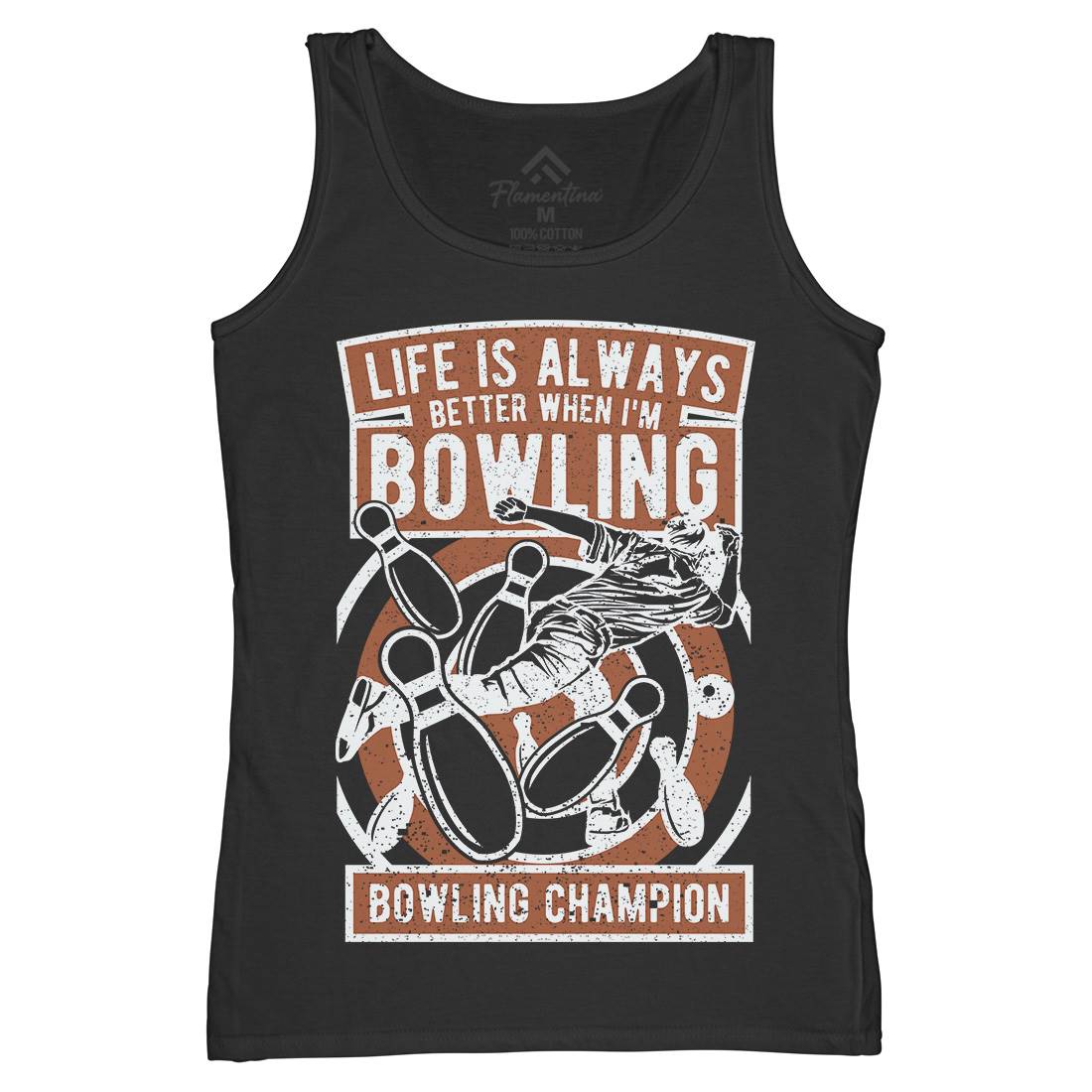 Bowling Champion Womens Organic Tank Top Vest Sport A625