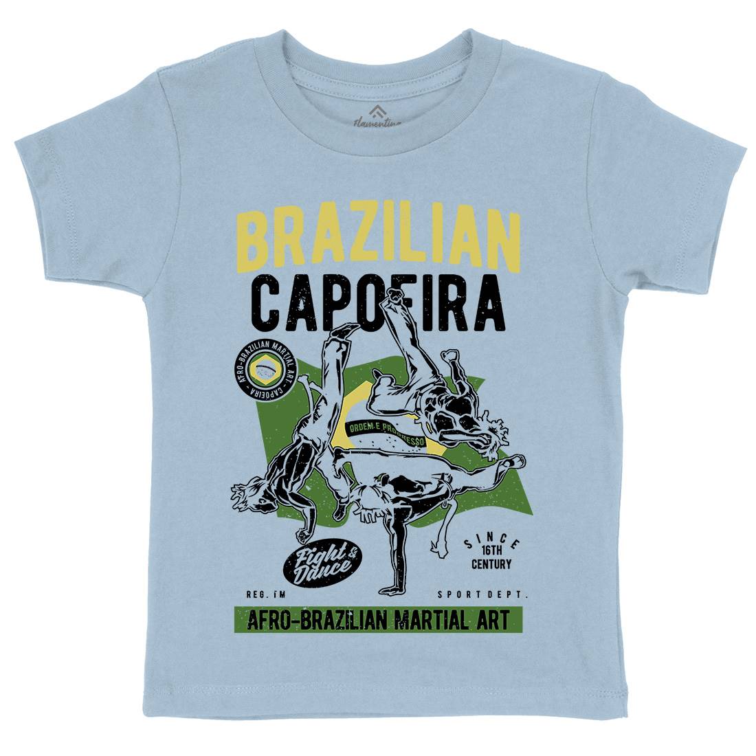 Brazilian Capoeira Kids Crew Neck T-Shirt Sport A626