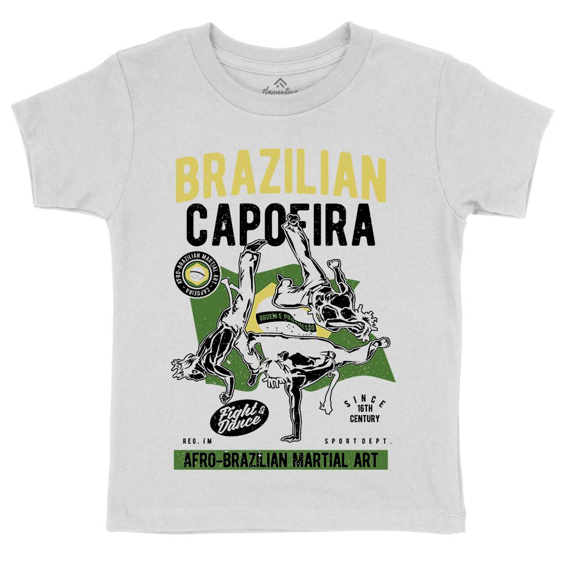 Brazilian Capoeira Kids Crew Neck T-Shirt Sport A626