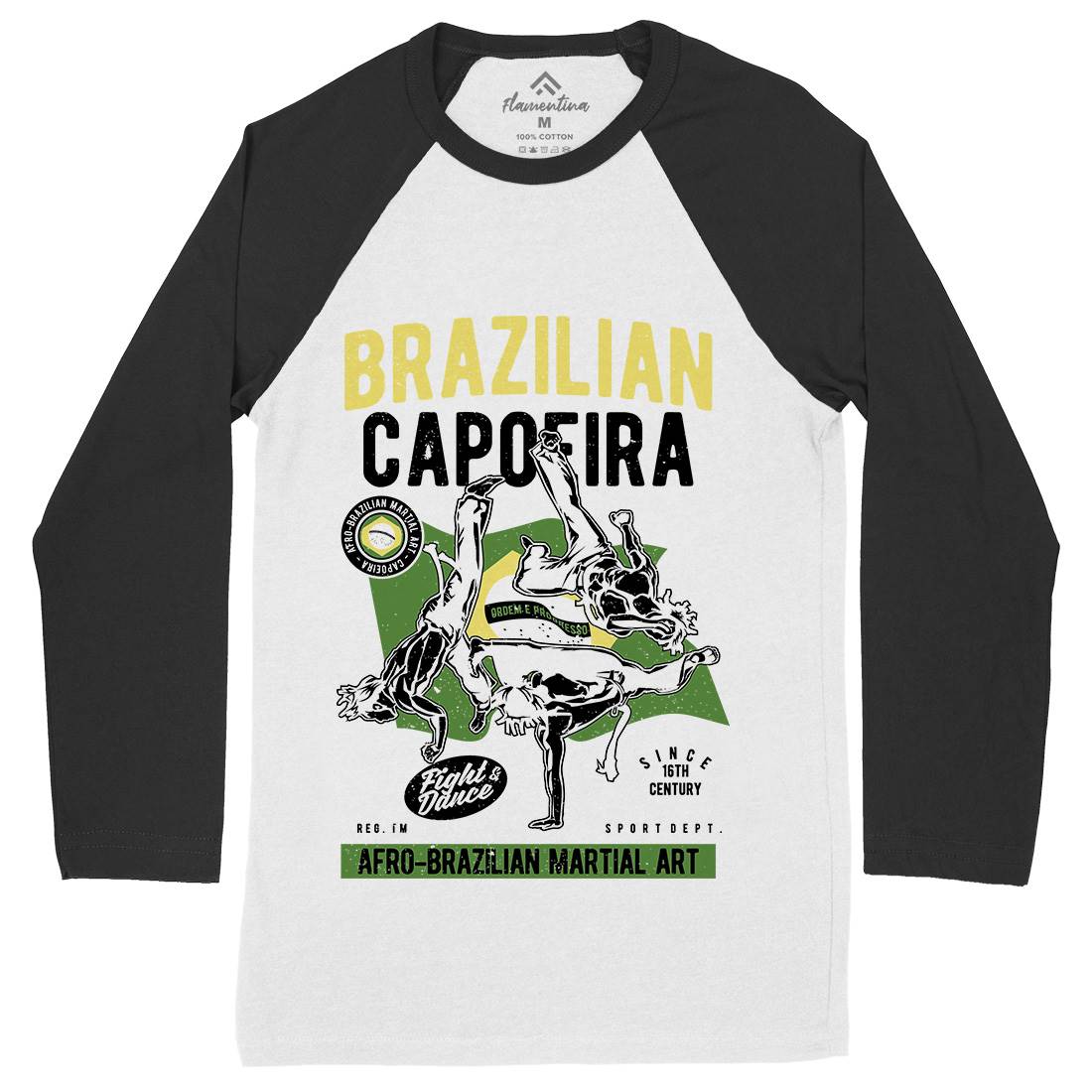 Brazilian Capoeira Mens Long Sleeve Baseball T-Shirt Sport A626