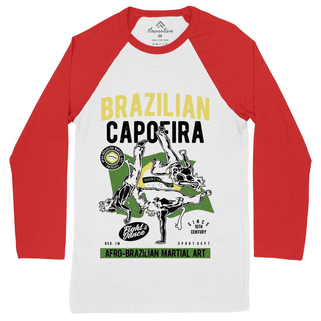 Brazilian Capoeira Mens Long Sleeve Baseball T-Shirt Sport A626