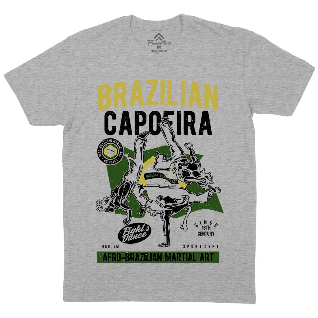 Brazilian Capoeira Mens Organic Crew Neck T-Shirt Sport A626