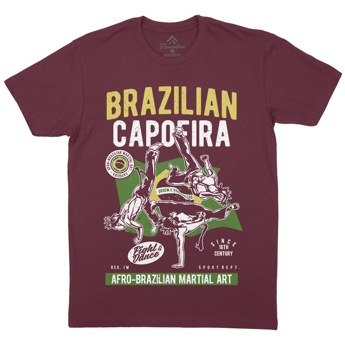Brazilian Capoeira Mens Organic Crew Neck T-Shirt Sport A626