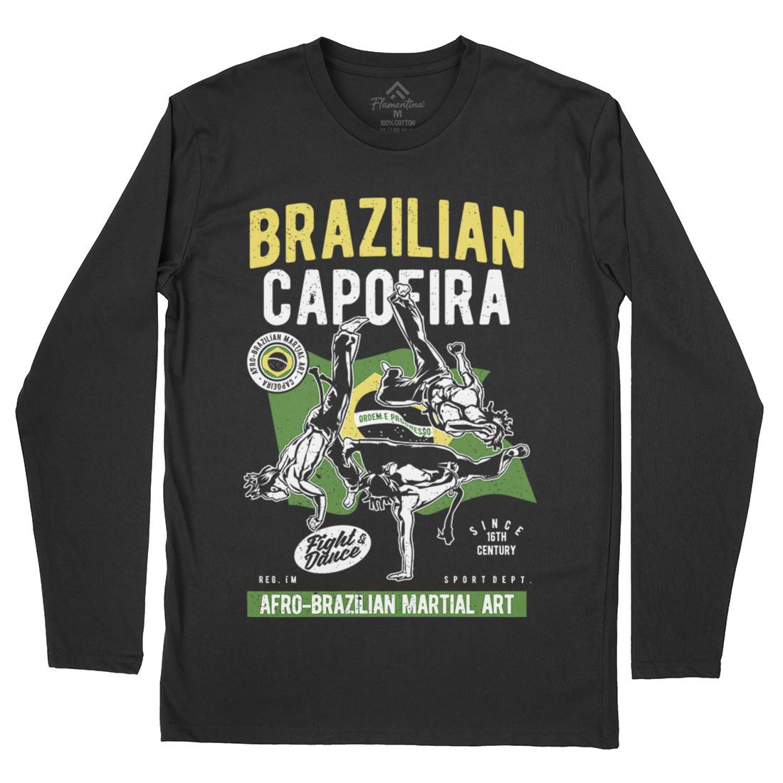 Brazilian Capoeira Mens Long Sleeve T-Shirt Sport A626