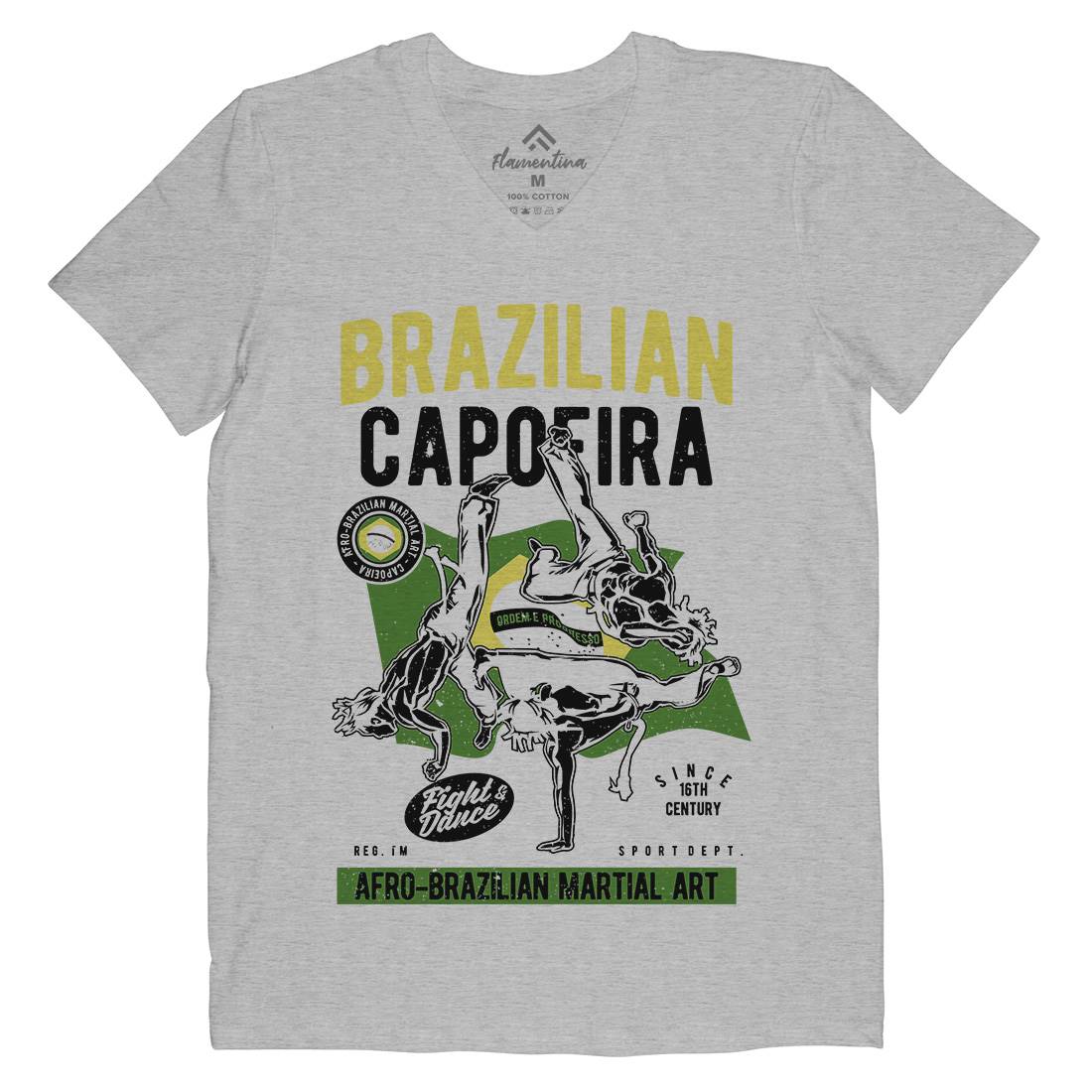 Brazilian Capoeira Mens V-Neck T-Shirt Sport A626
