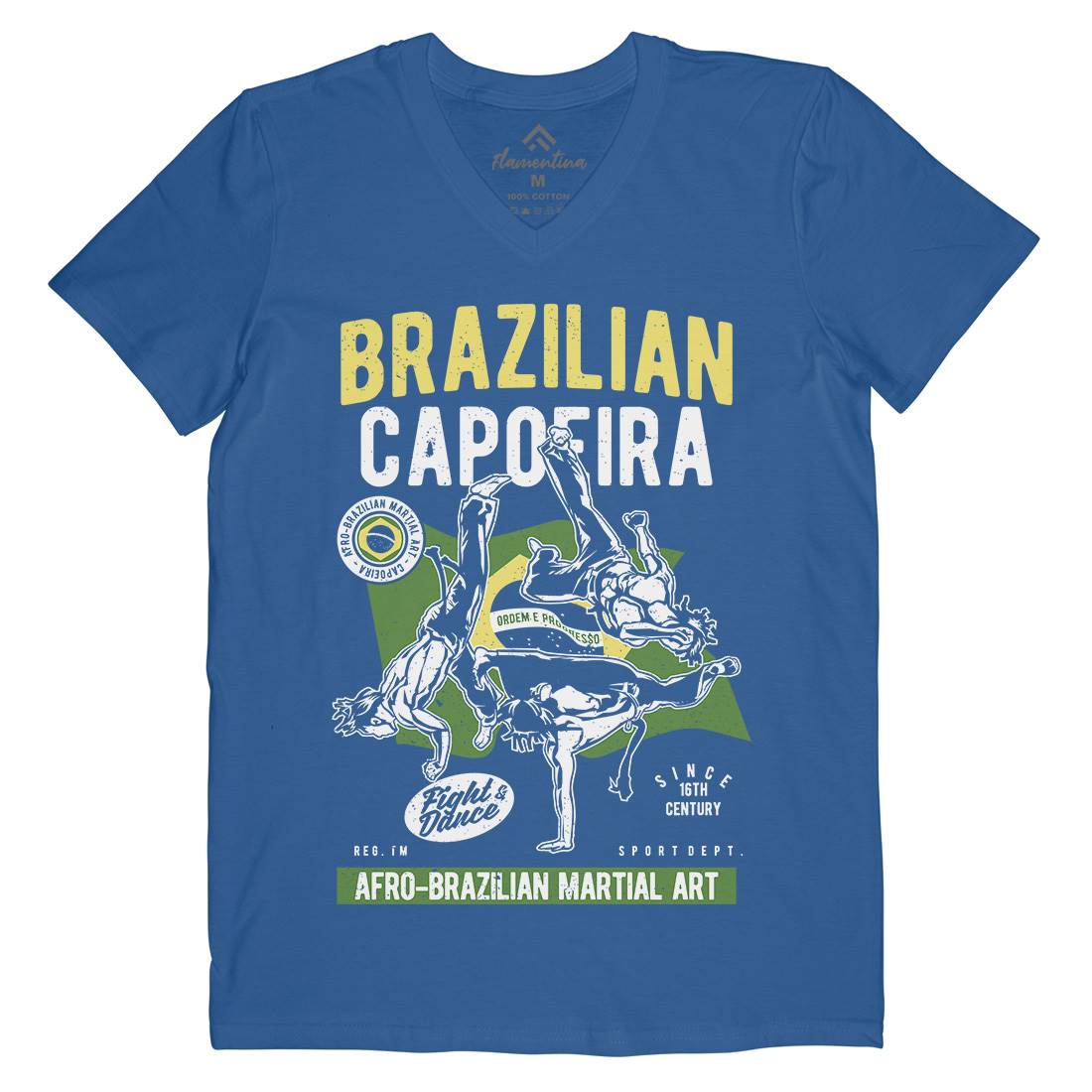 Brazilian Capoeira Mens V-Neck T-Shirt Sport A626
