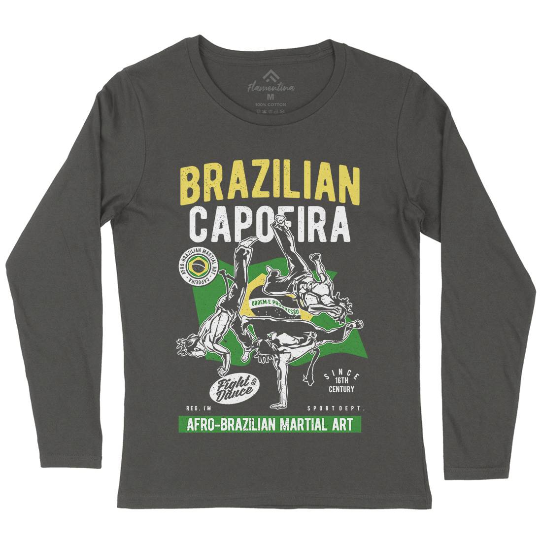 Brazilian Capoeira Womens Long Sleeve T-Shirt Sport A626
