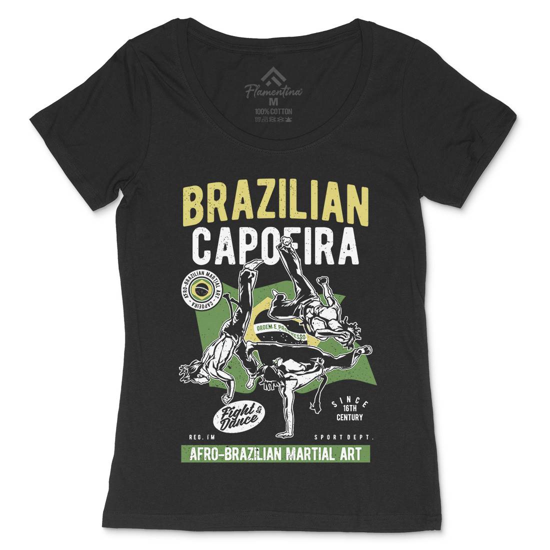 Brazilian Capoeira Womens Scoop Neck T-Shirt Sport A626