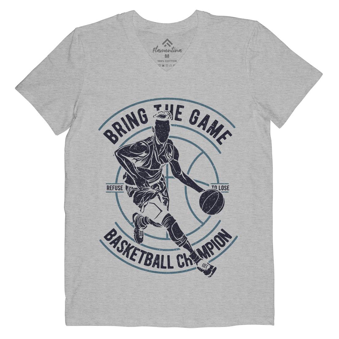 Bring The Game Mens Organic V-Neck T-Shirt Sport A627