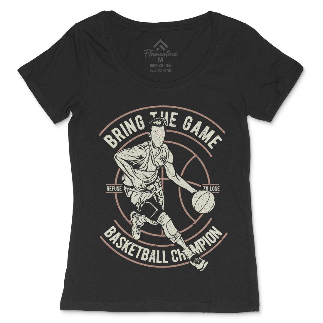 Bring The Game Womens Scoop Neck T-Shirt Sport A627