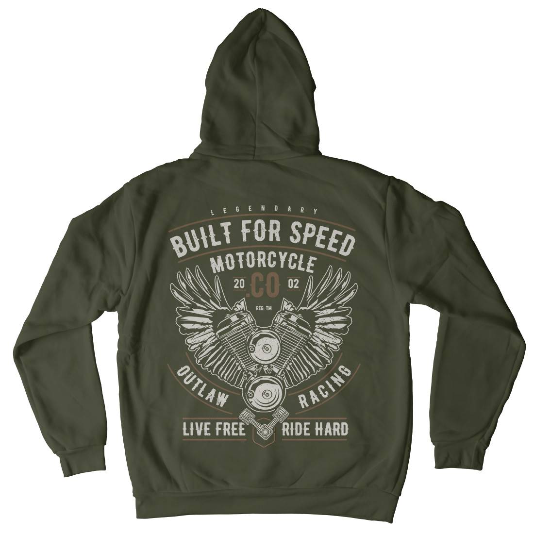 Built For Speed Kids Crew Neck Hoodie Motorcycles A628