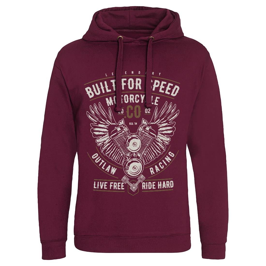 Built For Speed Mens Hoodie Without Pocket Motorcycles A628
