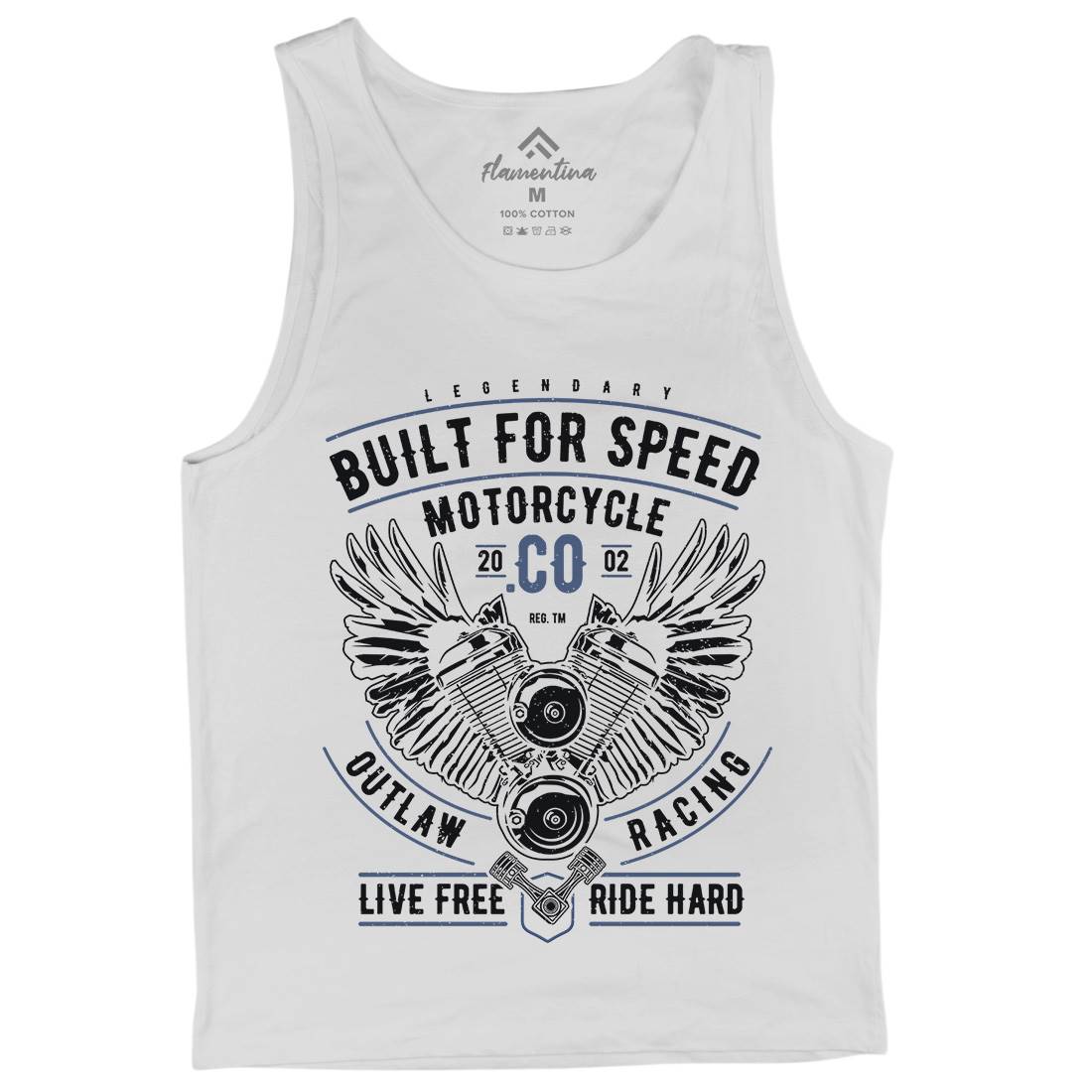 Built For Speed Mens Tank Top Vest Motorcycles A628