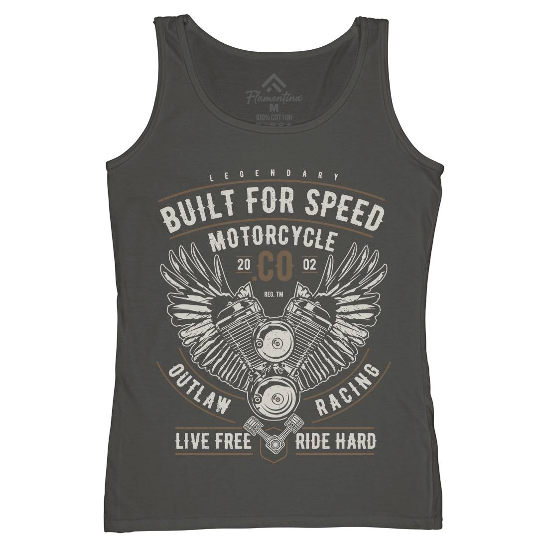 Built For Speed Womens Organic Tank Top Vest Motorcycles A628