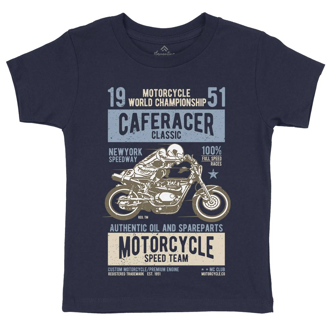 Caferacer Kids Crew Neck T-Shirt Motorcycles A629