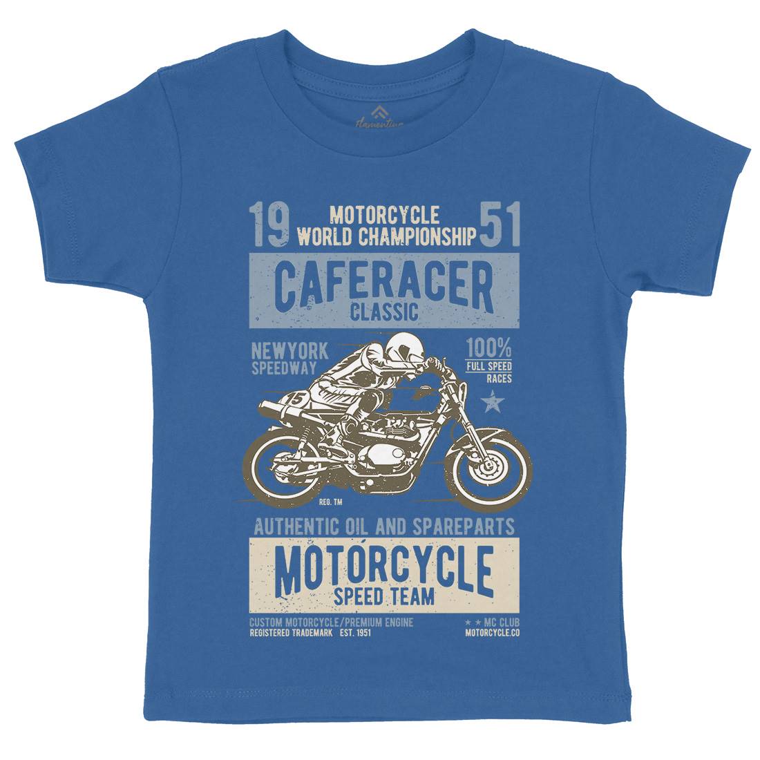 Caferacer Kids Organic Crew Neck T-Shirt Motorcycles A629