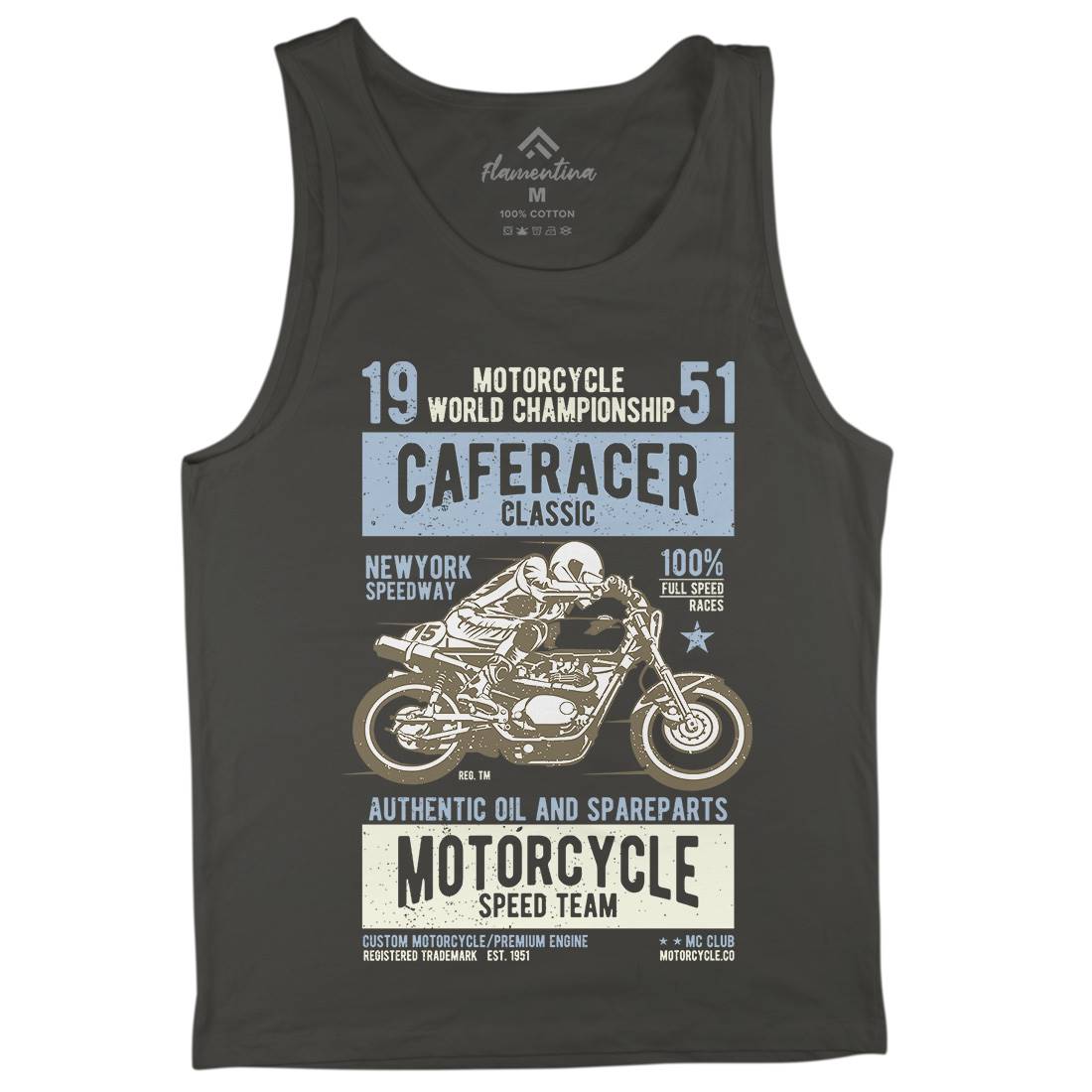 Caferacer Mens Tank Top Vest Motorcycles A629