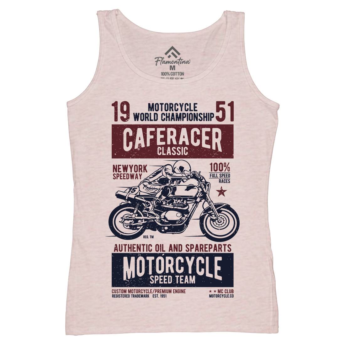 Caferacer Womens Organic Tank Top Vest Motorcycles A629