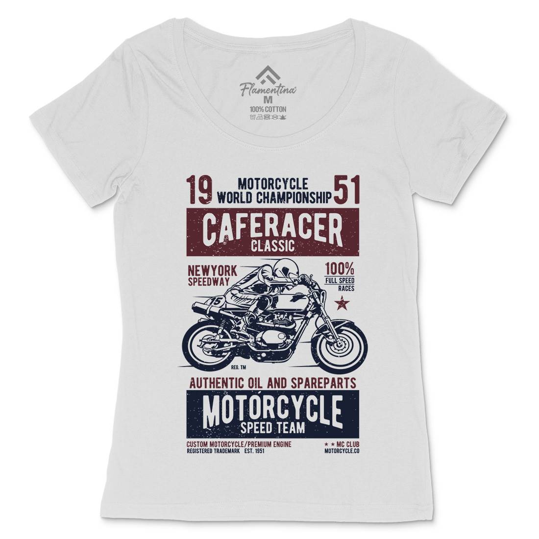 Caferacer Womens Scoop Neck T-Shirt Motorcycles A629