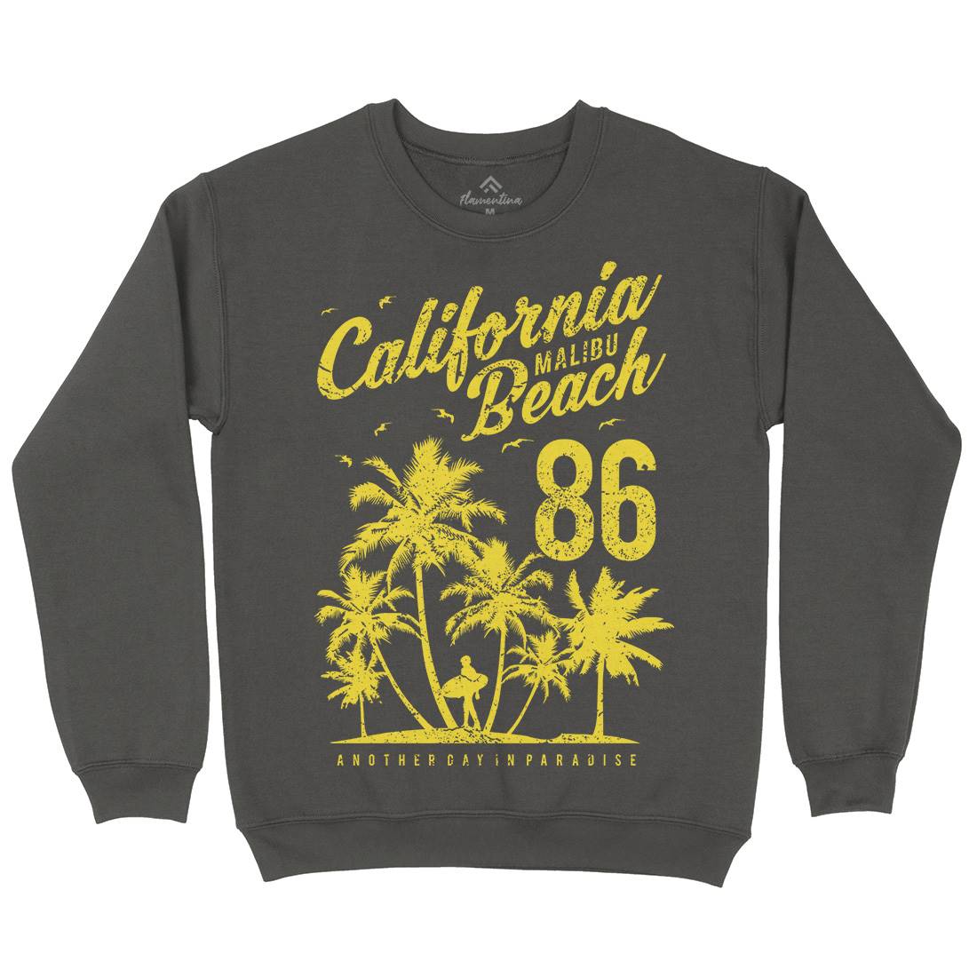 California Malibu Beach Kids Crew Neck Sweatshirt Surf A630