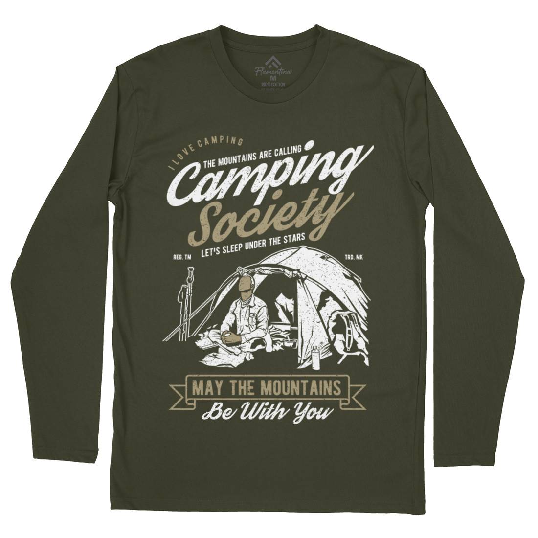 Camping Society Mens Long Sleeve T-Shirt Nature A631