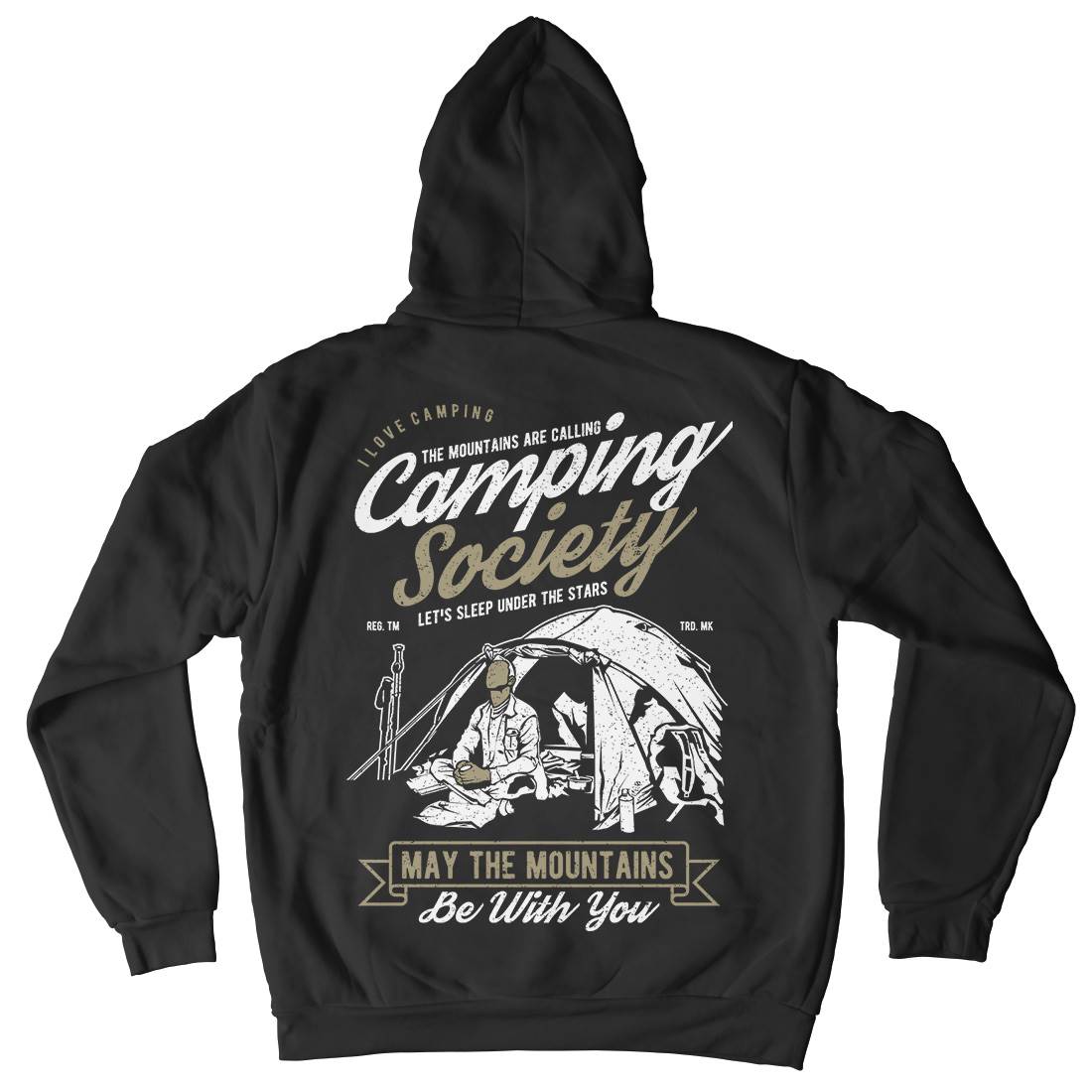 Camping Society Mens Hoodie With Pocket Nature A631