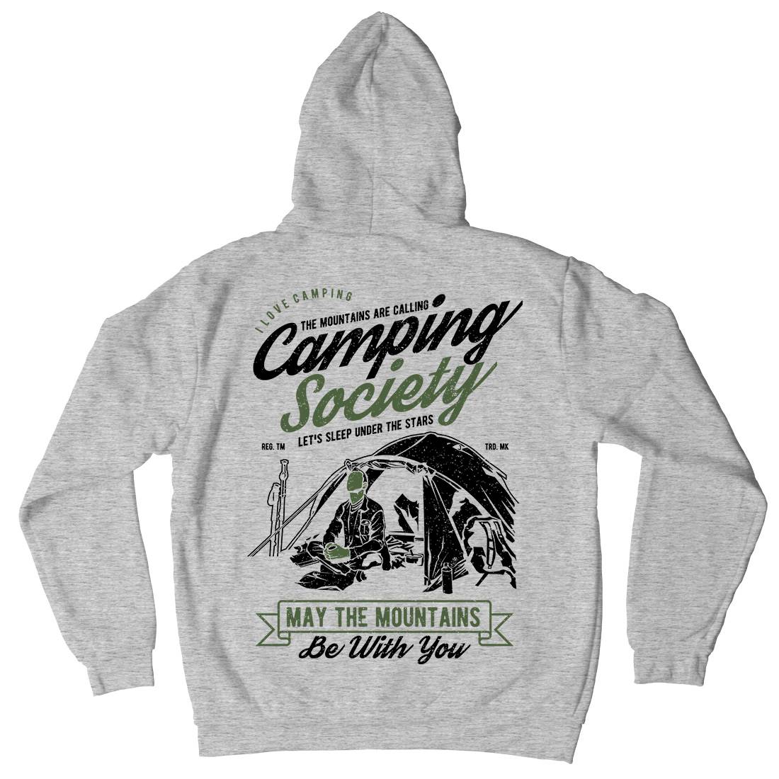 Camping Society Mens Hoodie With Pocket Nature A631