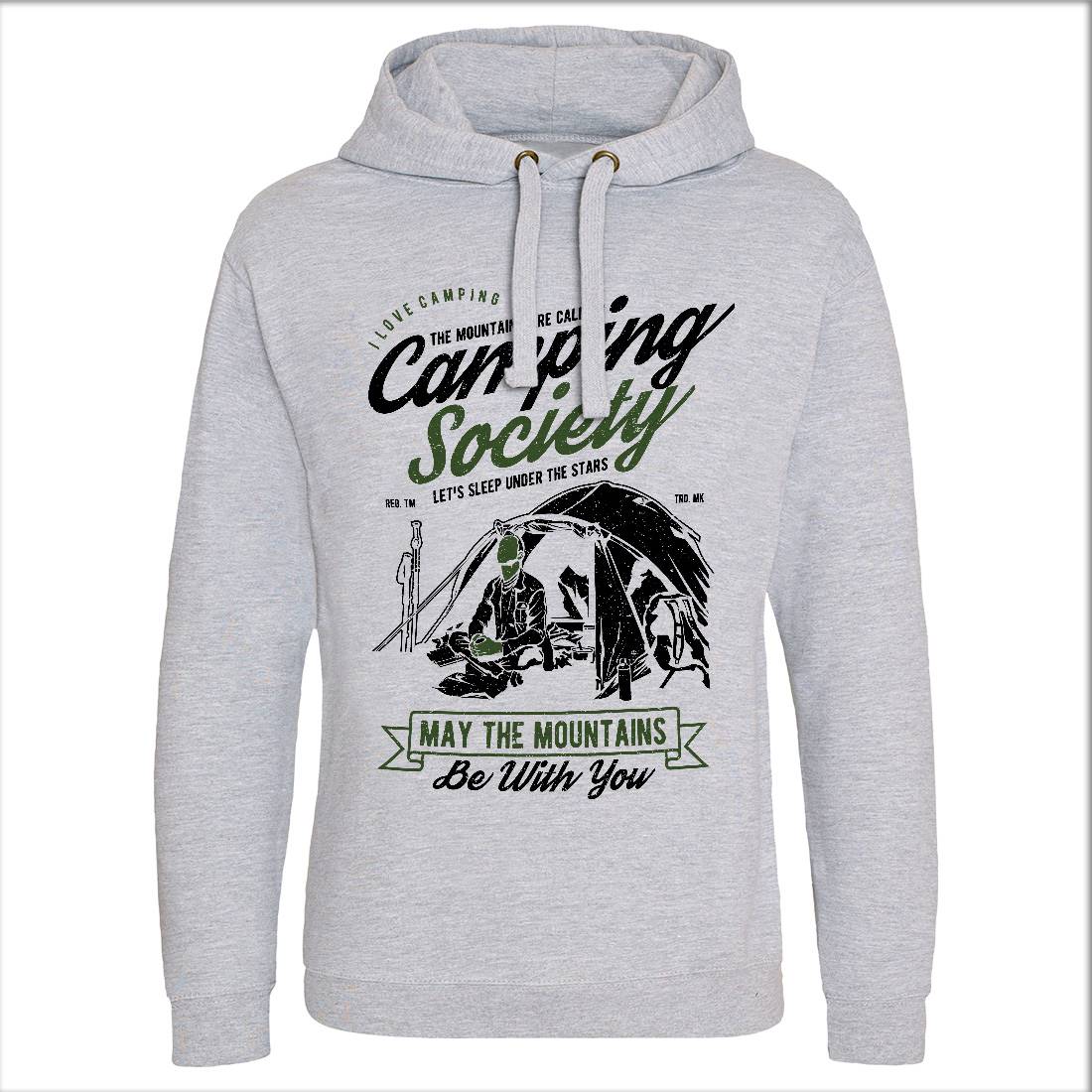 Camping Society Mens Hoodie Without Pocket Nature A631