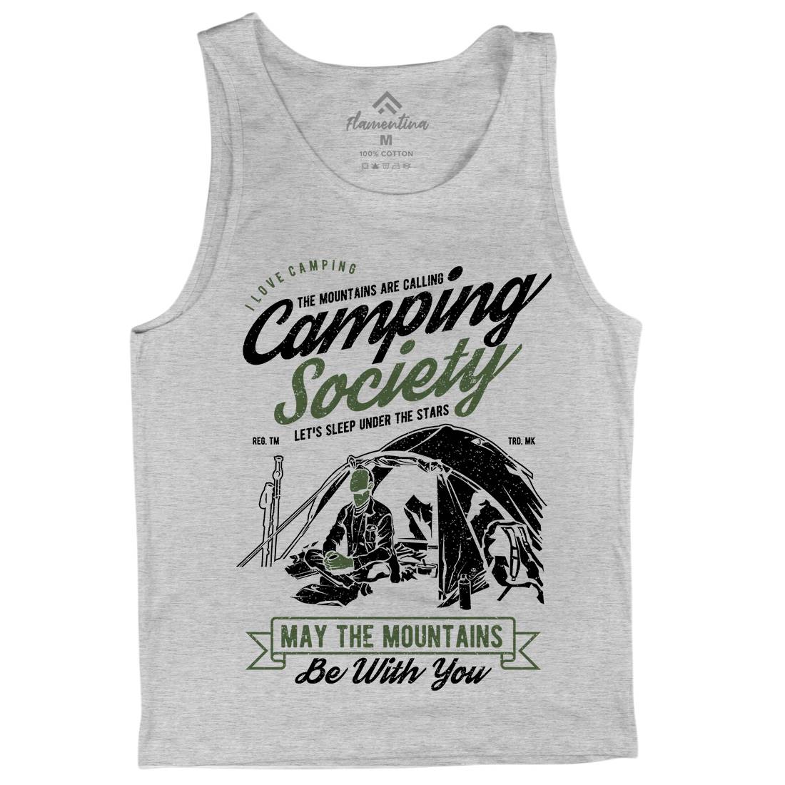 Camping Society Mens Tank Top Vest Nature A631