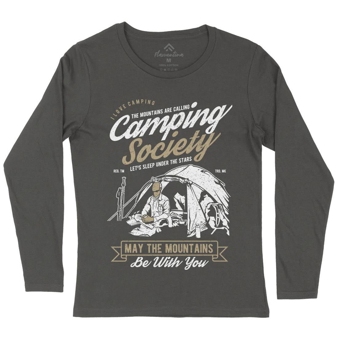 Camping Society Womens Long Sleeve T-Shirt Nature A631