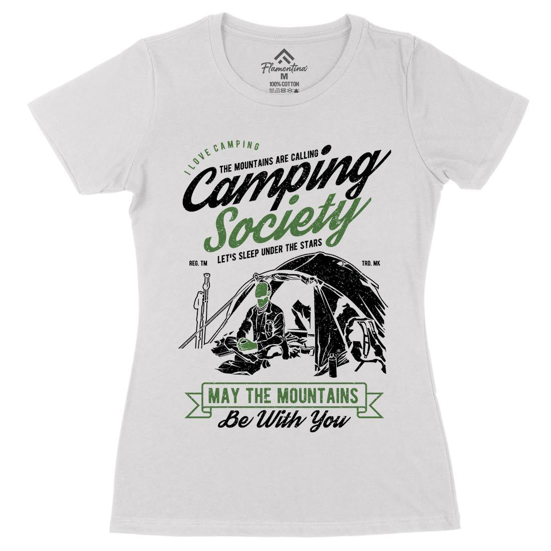 Camping Society Womens Organic Crew Neck T-Shirt Nature A631