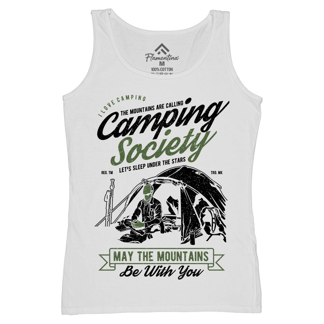 Camping Society Womens Organic Tank Top Vest Nature A631