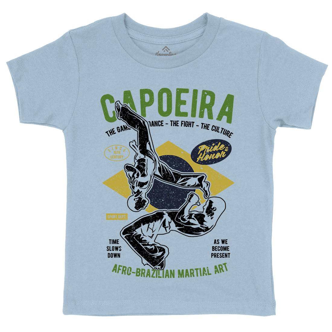 Brazilian Capoeira Kids Crew Neck T-Shirt Sport A632