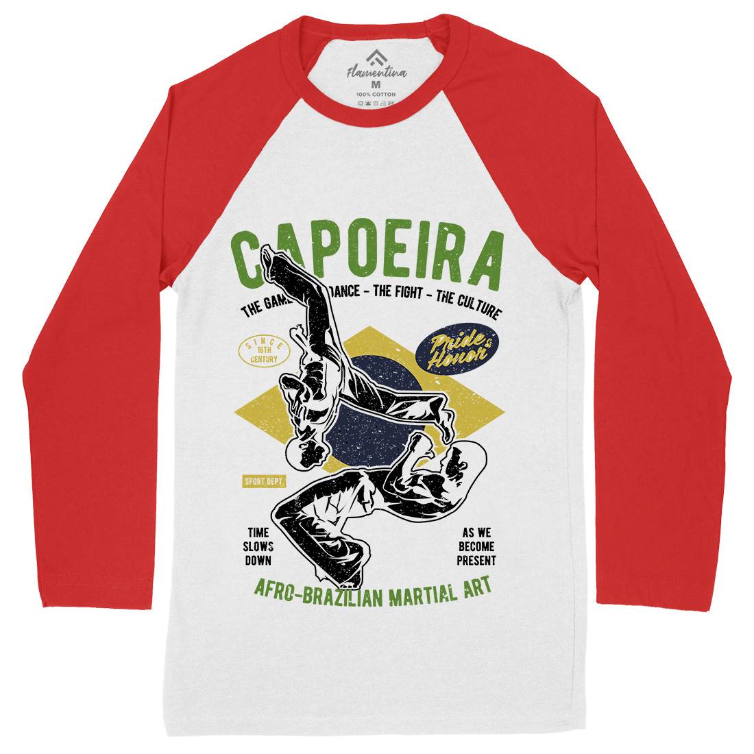 Brazilian Capoeira Mens Long Sleeve Baseball T-Shirt Sport A632