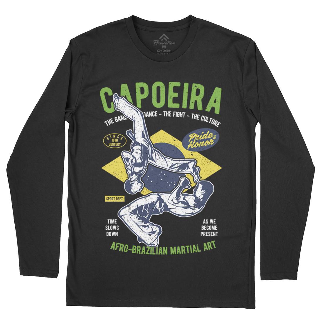 Brazilian Capoeira Mens Long Sleeve T-Shirt Sport A632