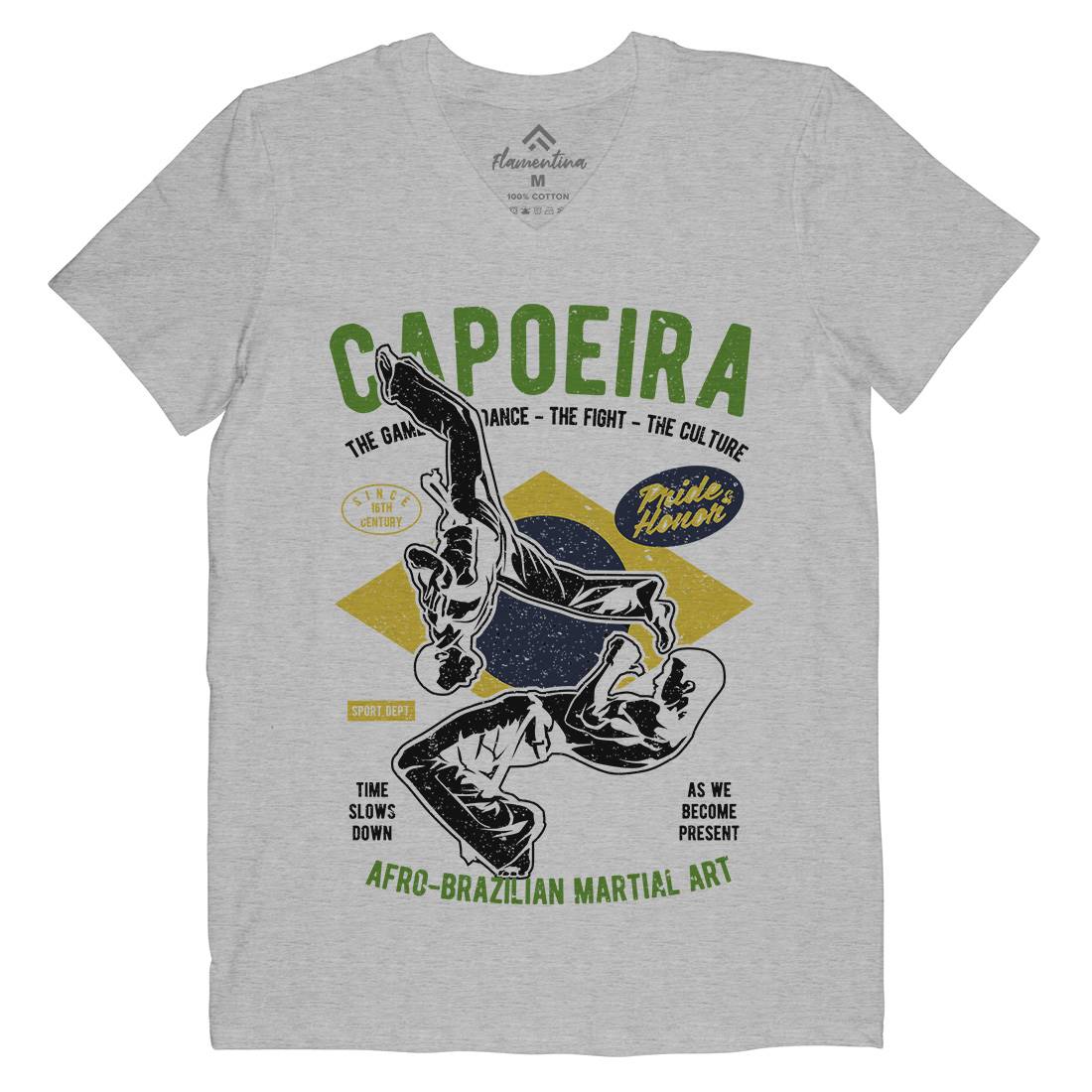 Brazilian Capoeira Mens V-Neck T-Shirt Sport A632