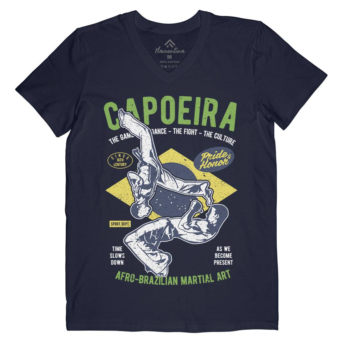 Brazilian Capoeira Mens V-Neck T-Shirt Sport A632
