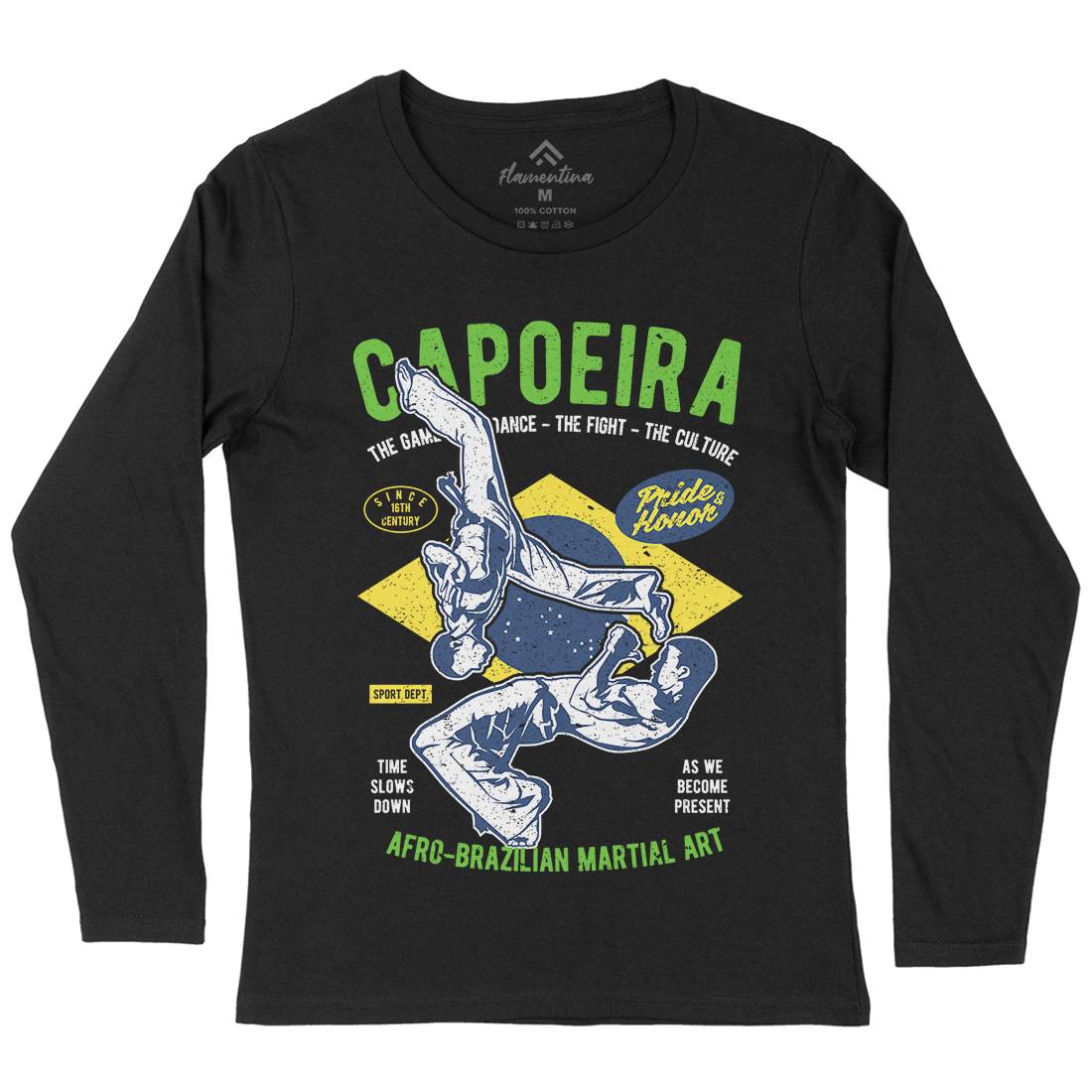 Brazilian Capoeira Womens Long Sleeve T-Shirt Sport A632